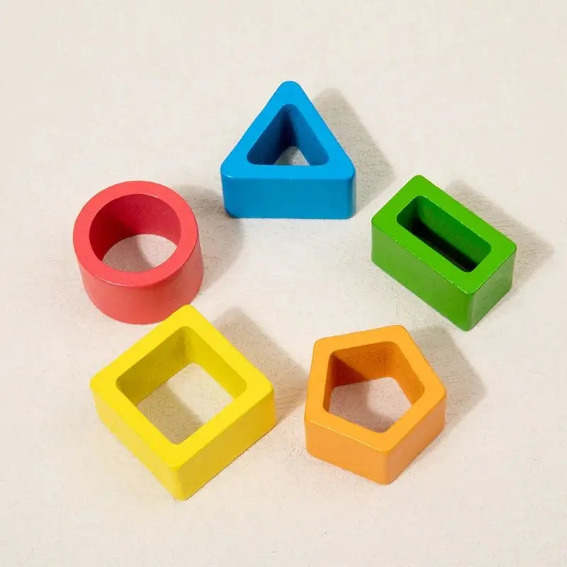 BrightNest Montessori Shape Stacking Board