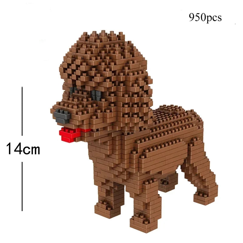 KNEW BUILT Dog Model Mini Building Block Toys
