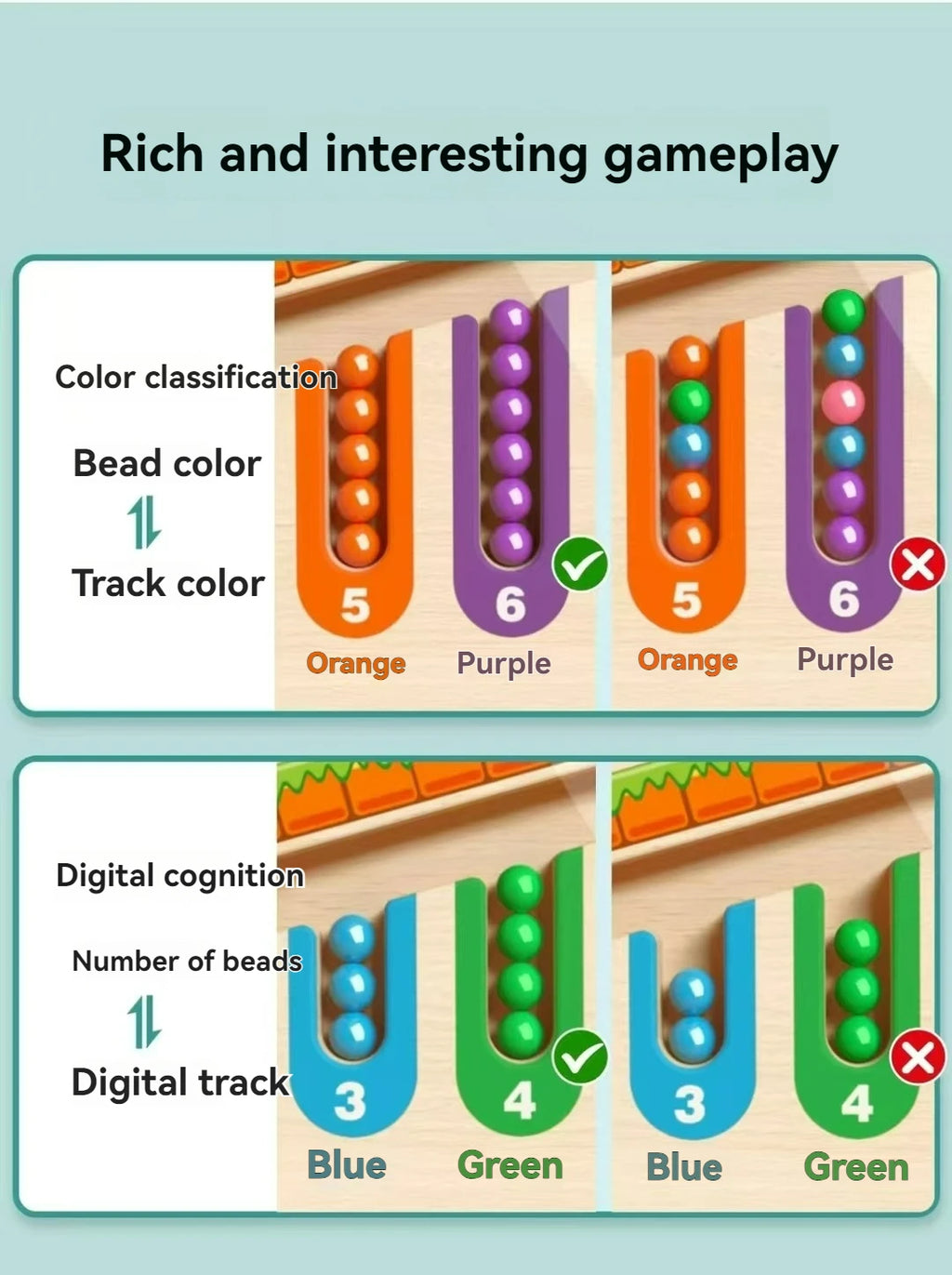 ColorPath™ Montessori Magnetic Maze Board