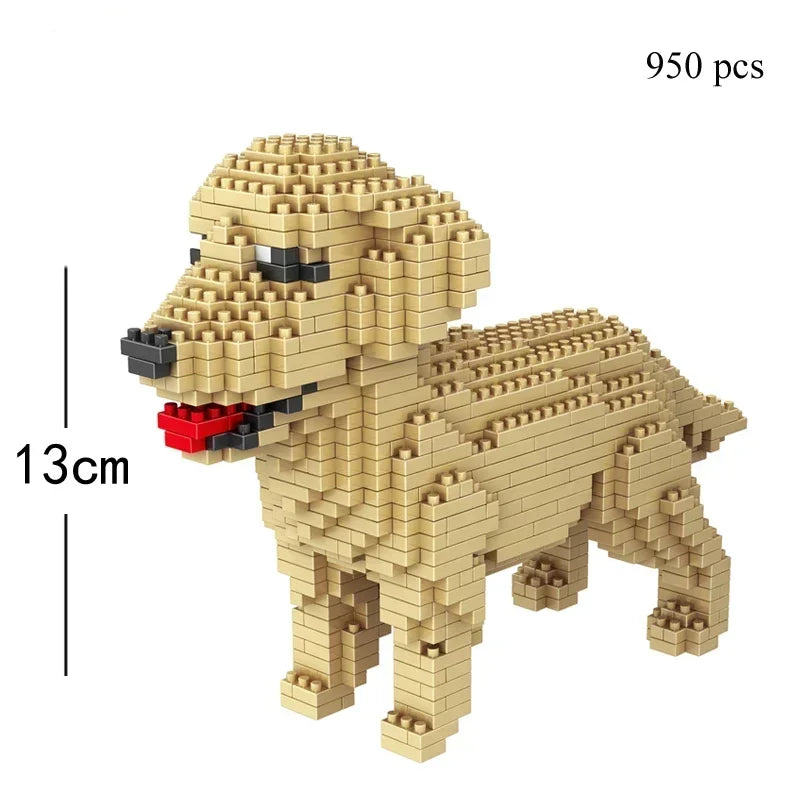 KNEW BUILT Dog Model Mini Building Block Toys