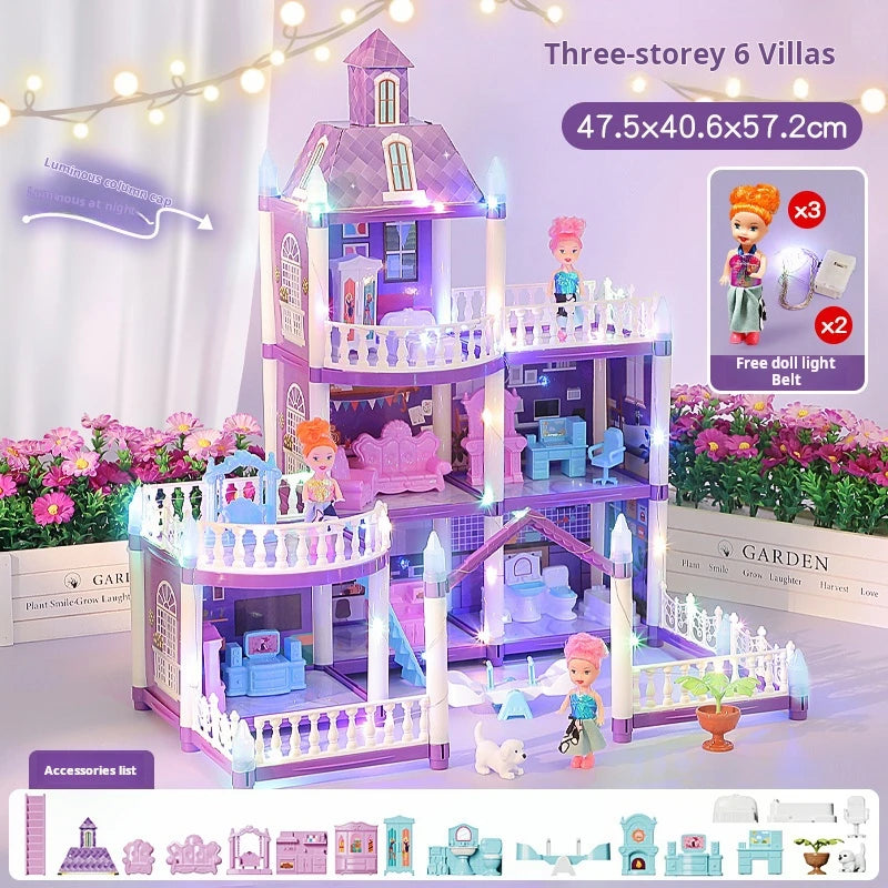 Royal Glow Princess Mansion DIY Playset