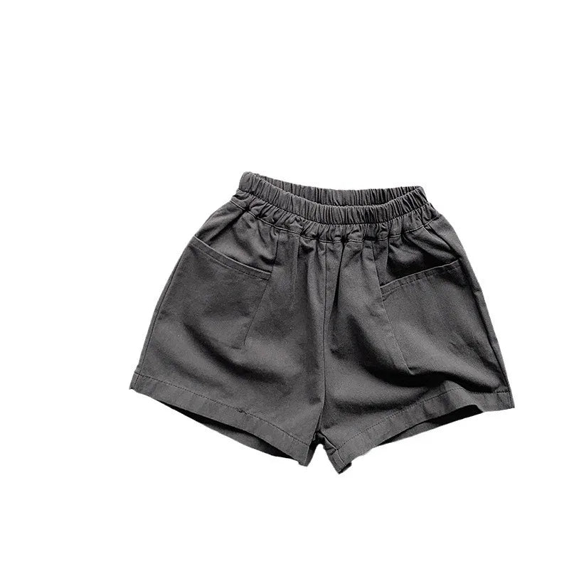 Solid Vintage Casual Shorts