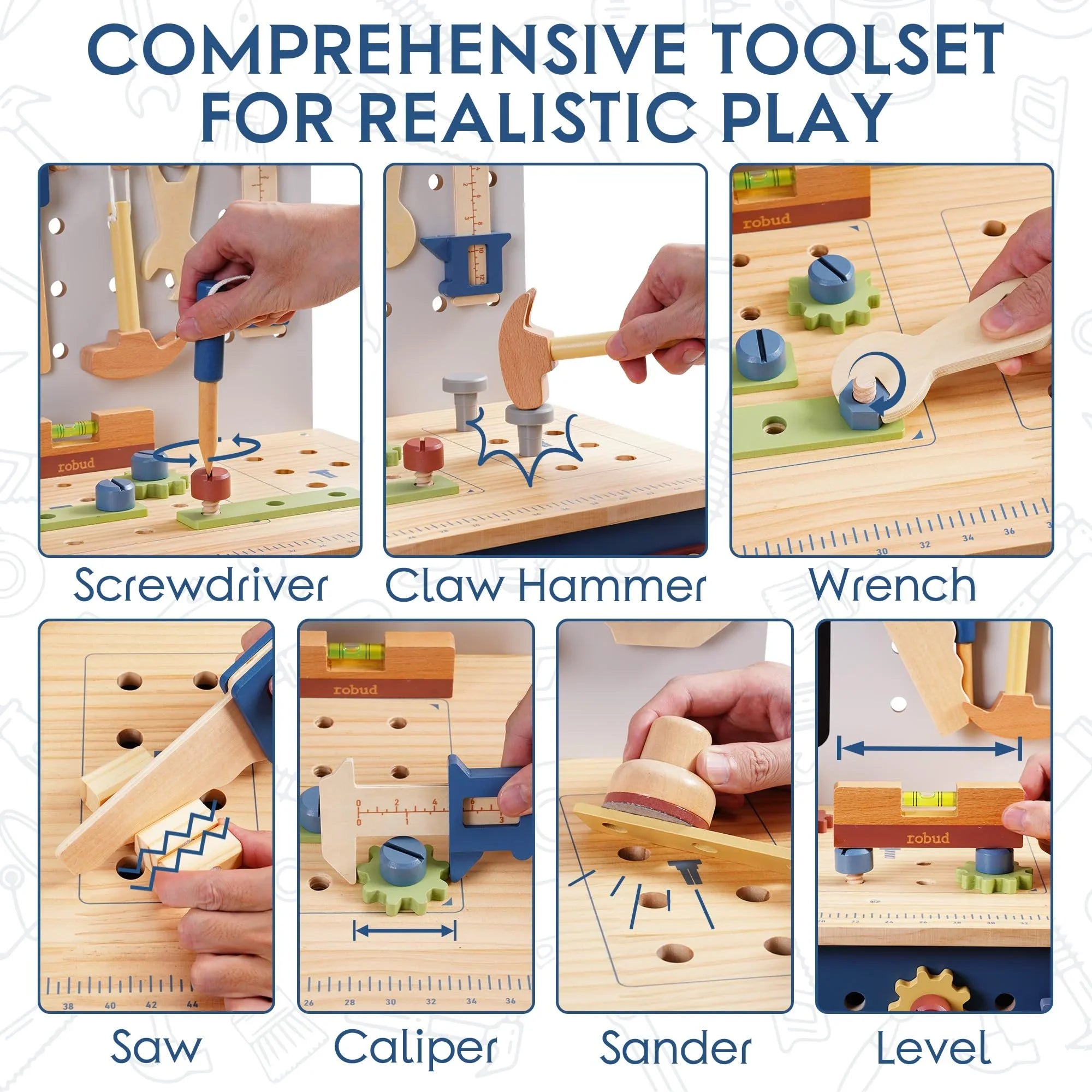 Little Builder Wooden Tool Bench