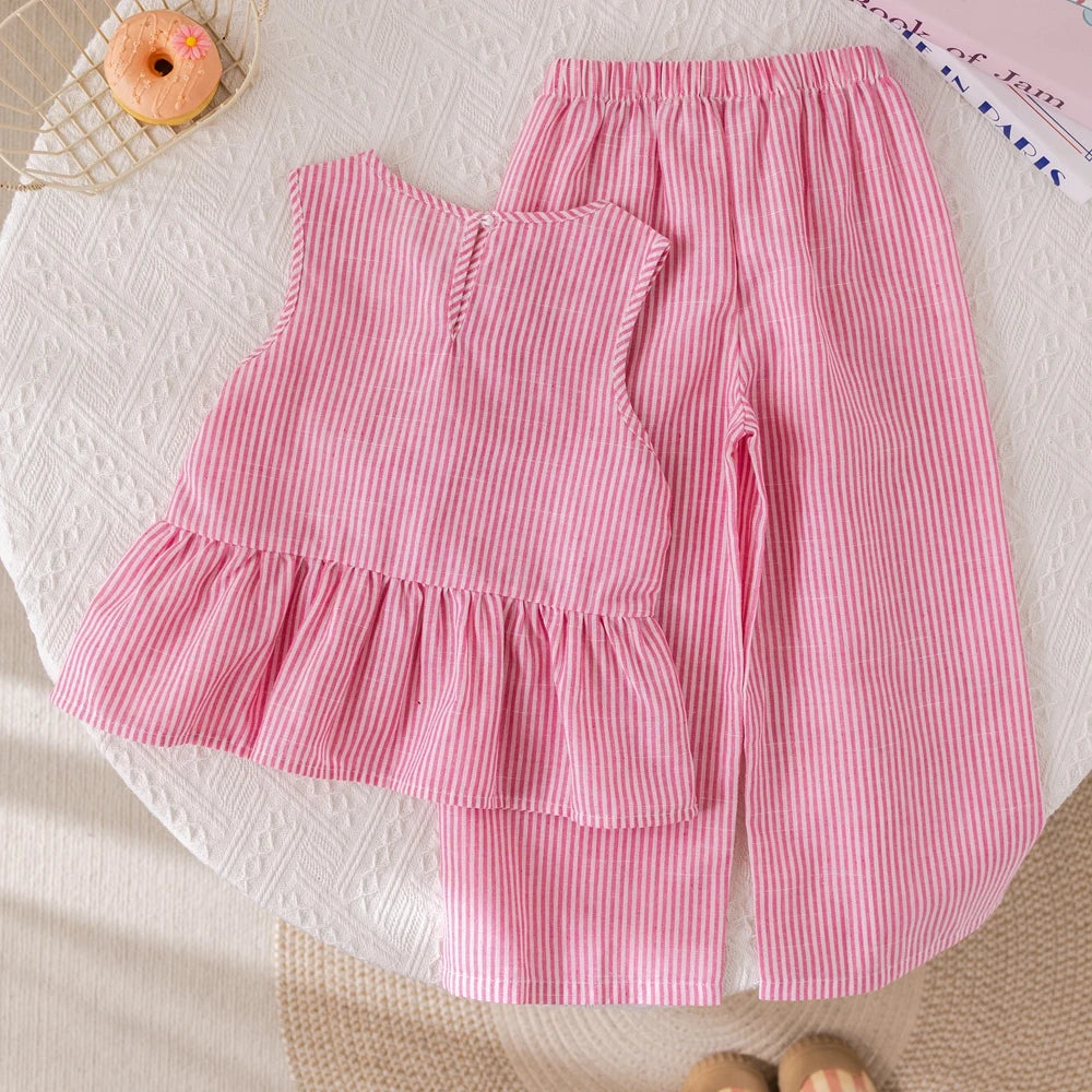 Humor Bear Summer Girls Two-piece Set