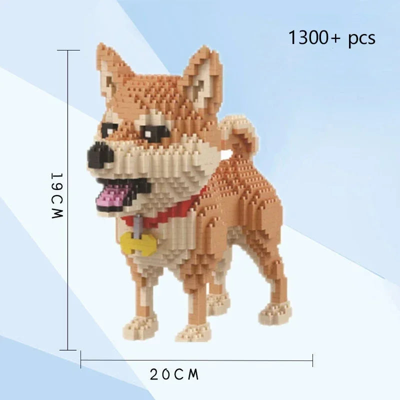 KNEW BUILT Dog Model Mini Building Block Toys