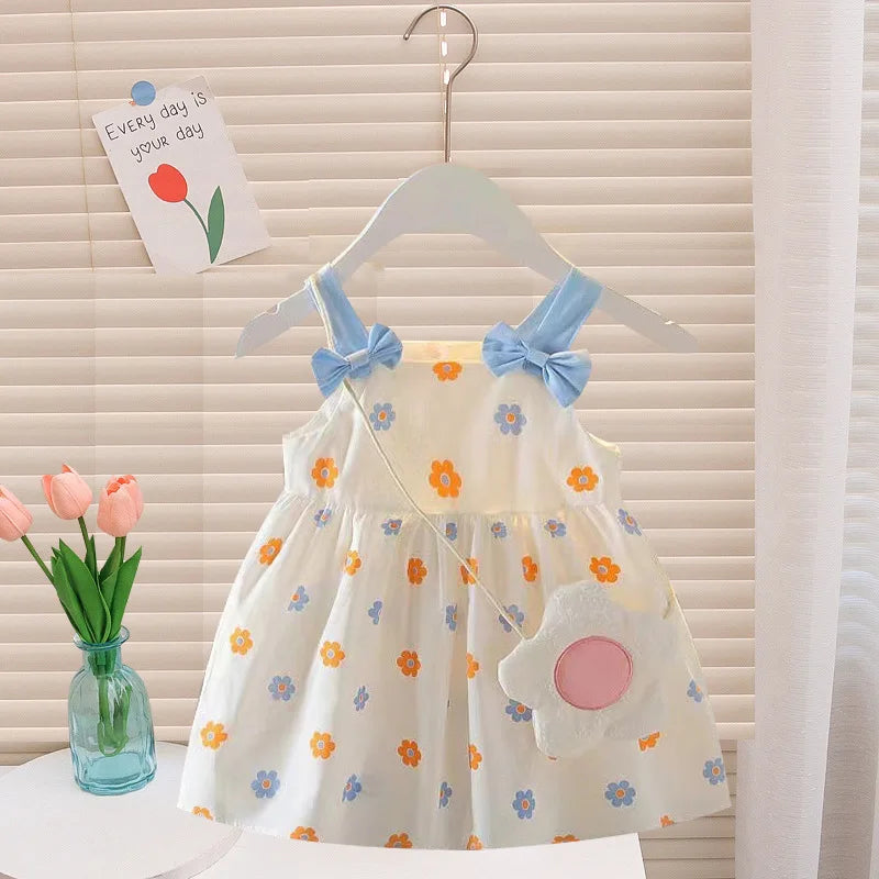 Daisy Dreamer Cotton Sundress & Flower Purse Set