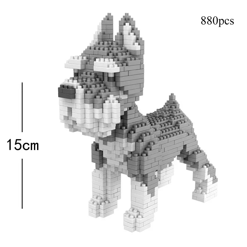 KNEW BUILT Dog Model Mini Building Block Toys