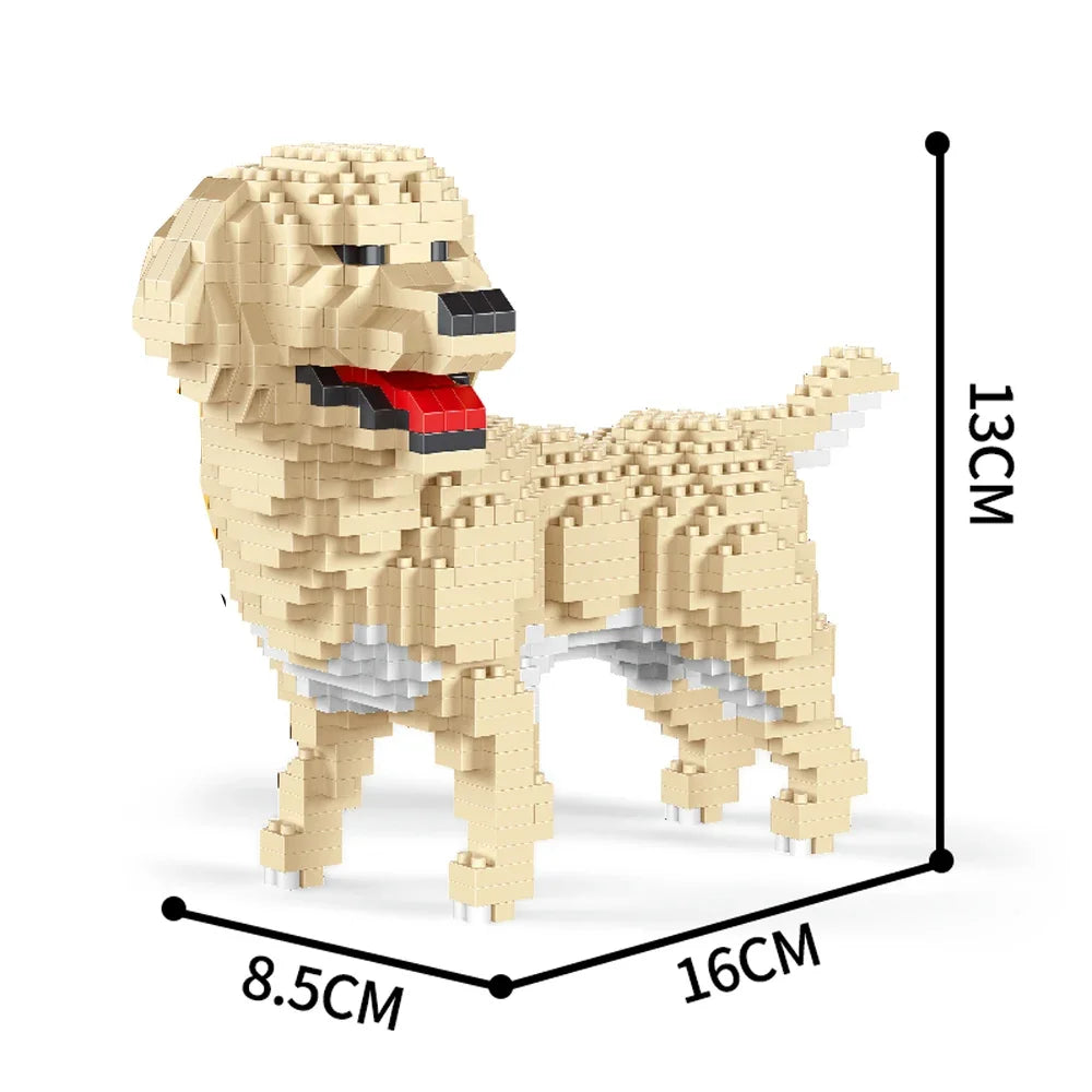 KNEW BUILT Dog Model Mini Building Block Toys