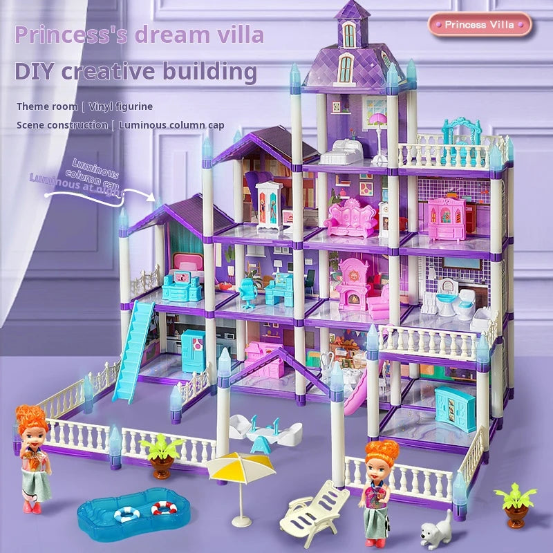 Royal Glow Princess Mansion DIY Playset