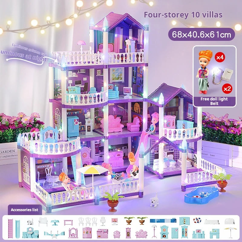 Royal Glow Princess Mansion DIY Playset