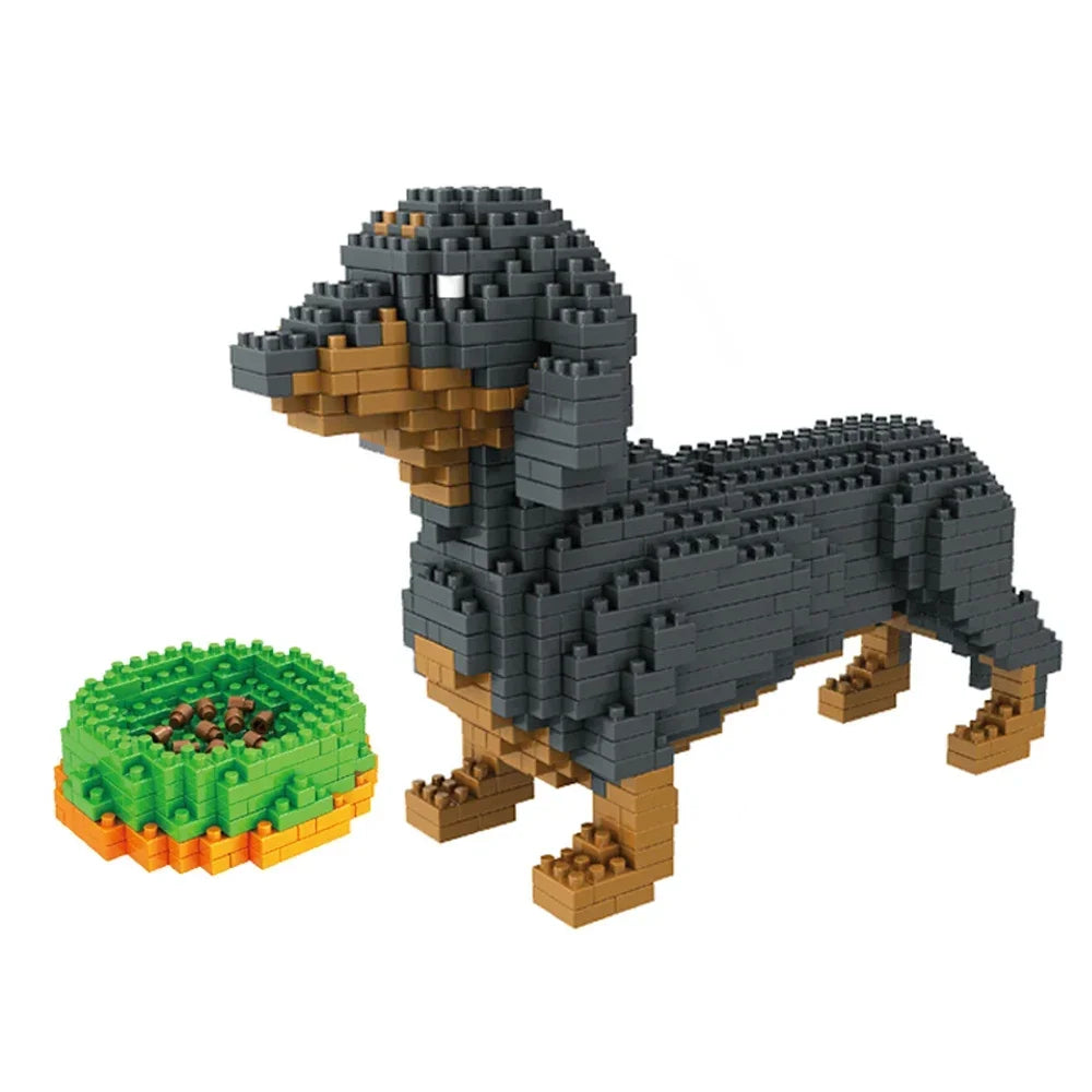 KNEW BUILT Dog Model Mini Building Block Toys