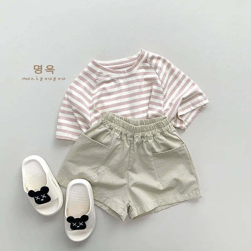 Solid Vintage Casual Shorts
