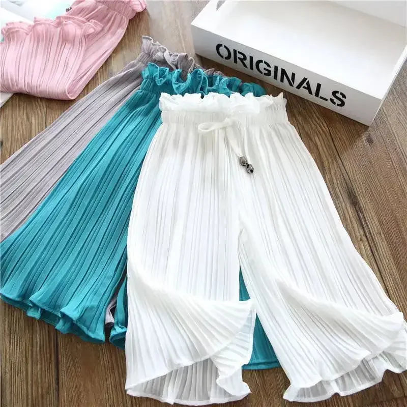Summer Ice Silk Wide Leg Trousers