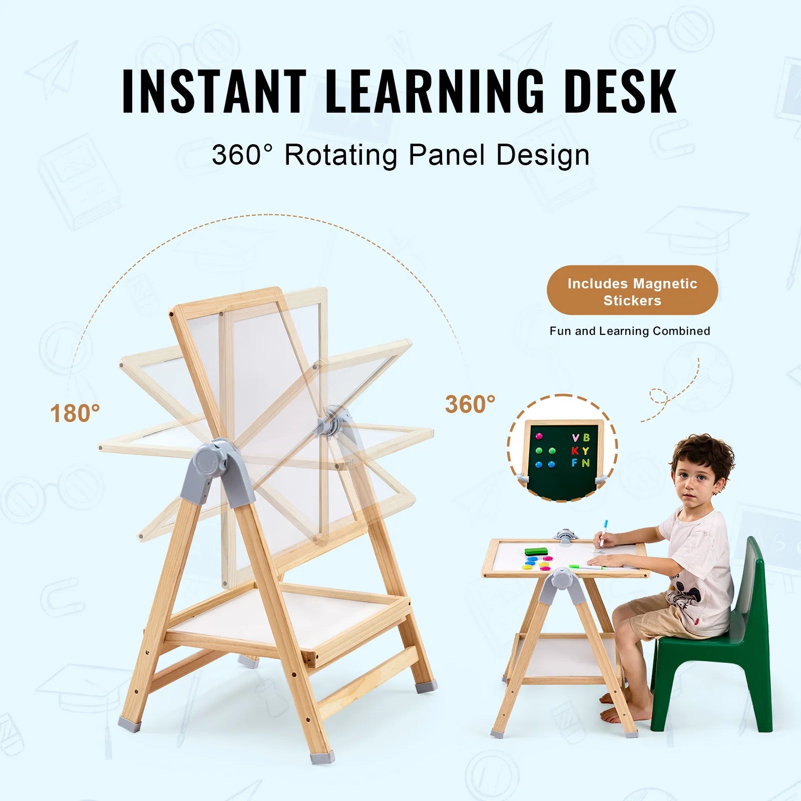 Creative Kids 2-in-1 Wooden Art Easel