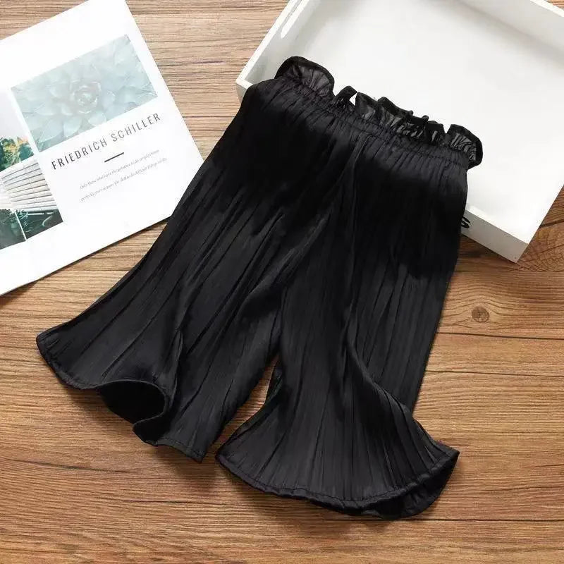 Summer Ice Silk Wide Leg Trousers