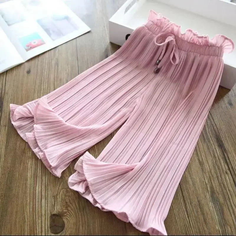 Summer Ice Silk Wide Leg Trousers