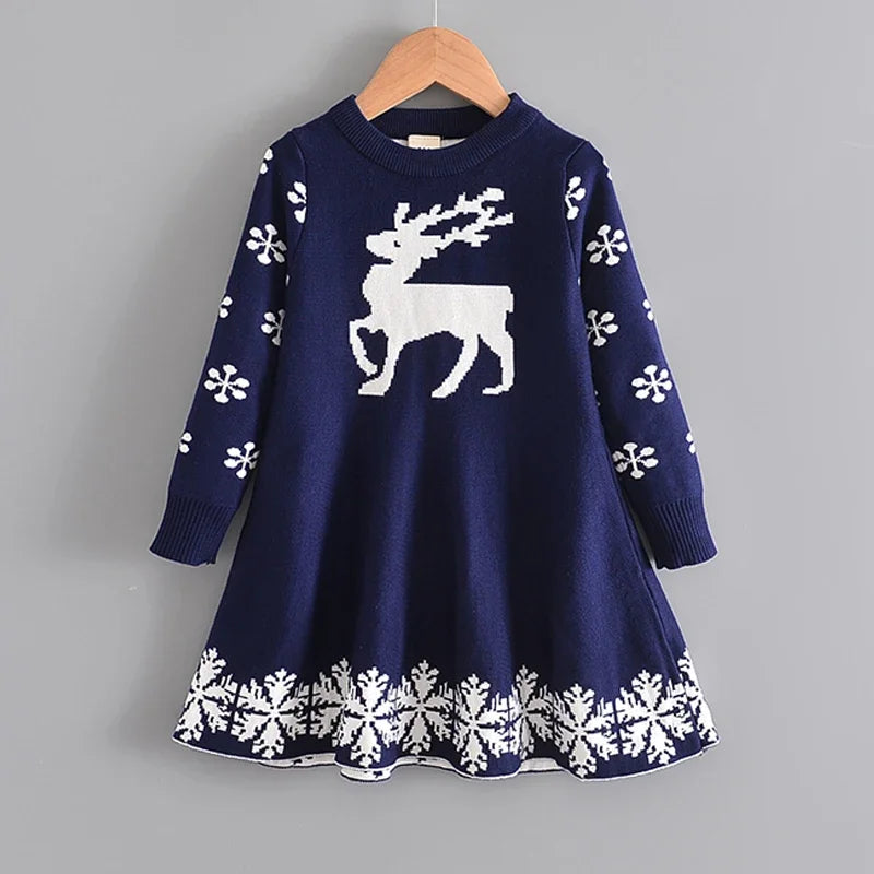 Retro Knitted Wool Dress