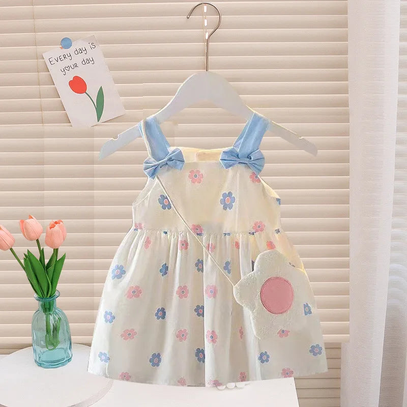 Daisy Dreamer Cotton Sundress & Flower Purse Set