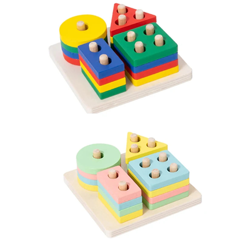Montessori Master Stack & Sort Wooden Logic Board