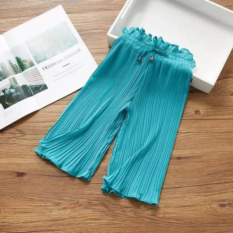 Summer Ice Silk Wide Leg Trousers