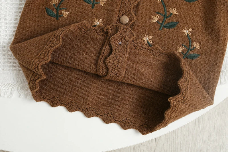 Embroidered Flower Design Two-Piece