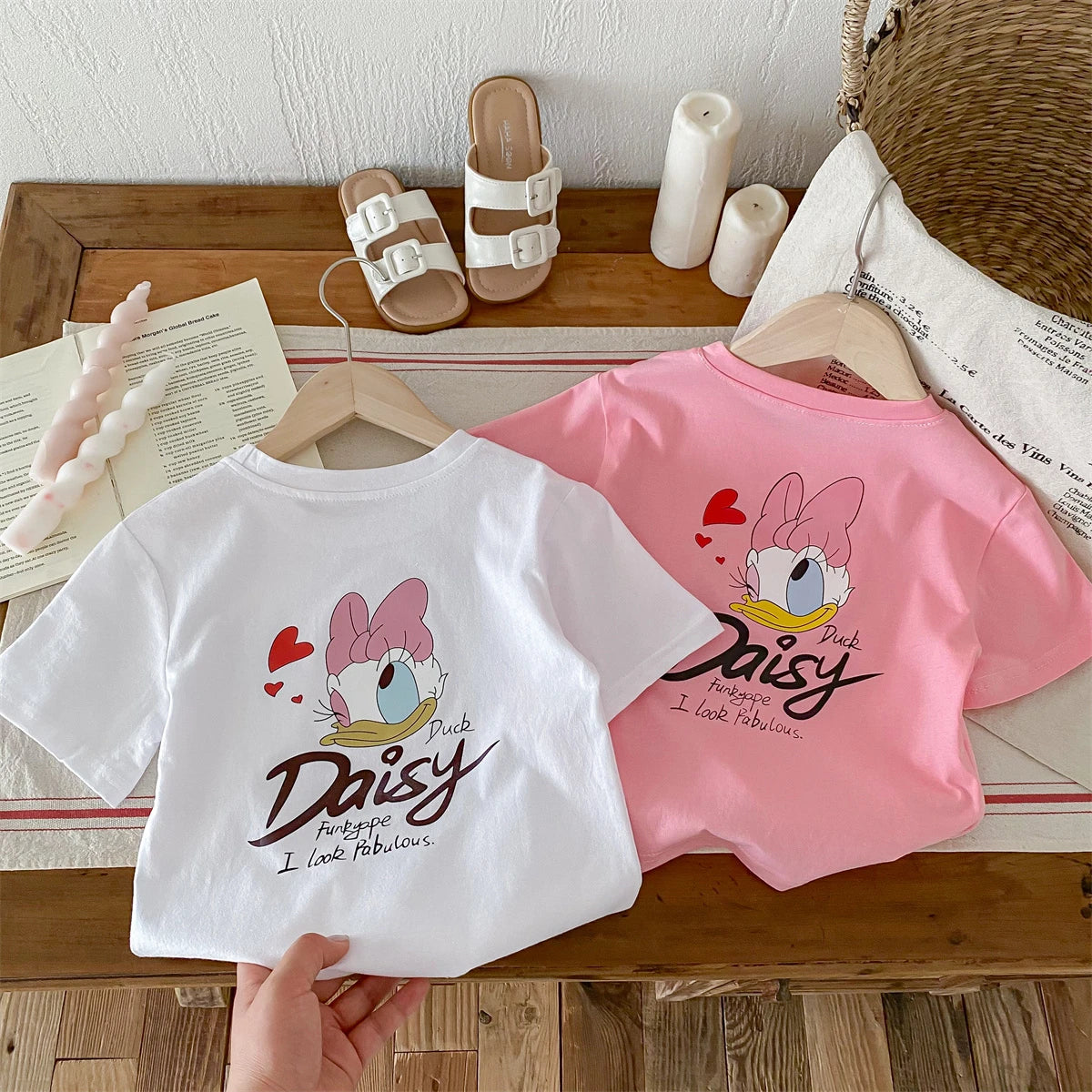 Girl's  Daisy Printed T-shirt