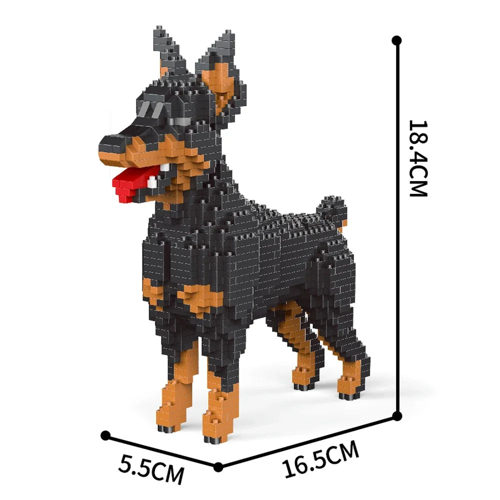 KNEW BUILT Dog Model Mini Building Block Toys