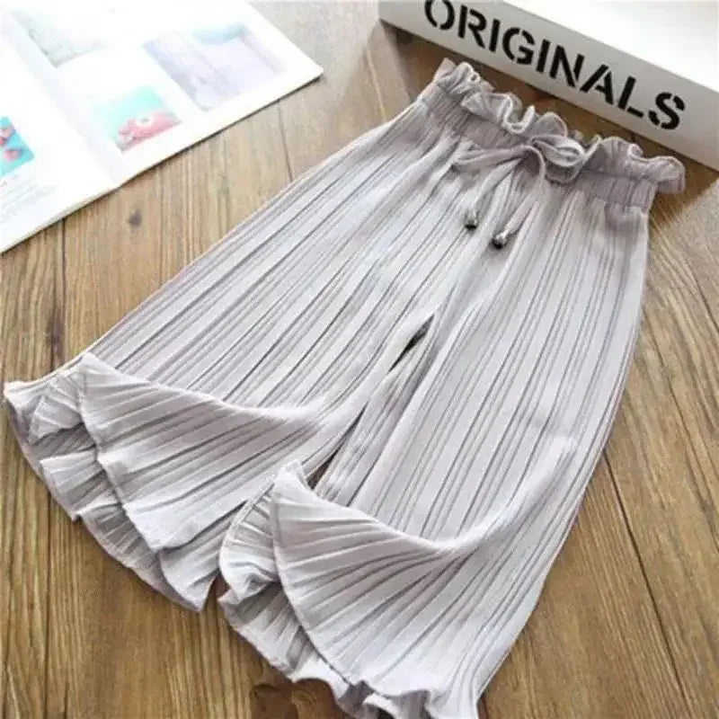 Summer Ice Silk Wide Leg Trousers