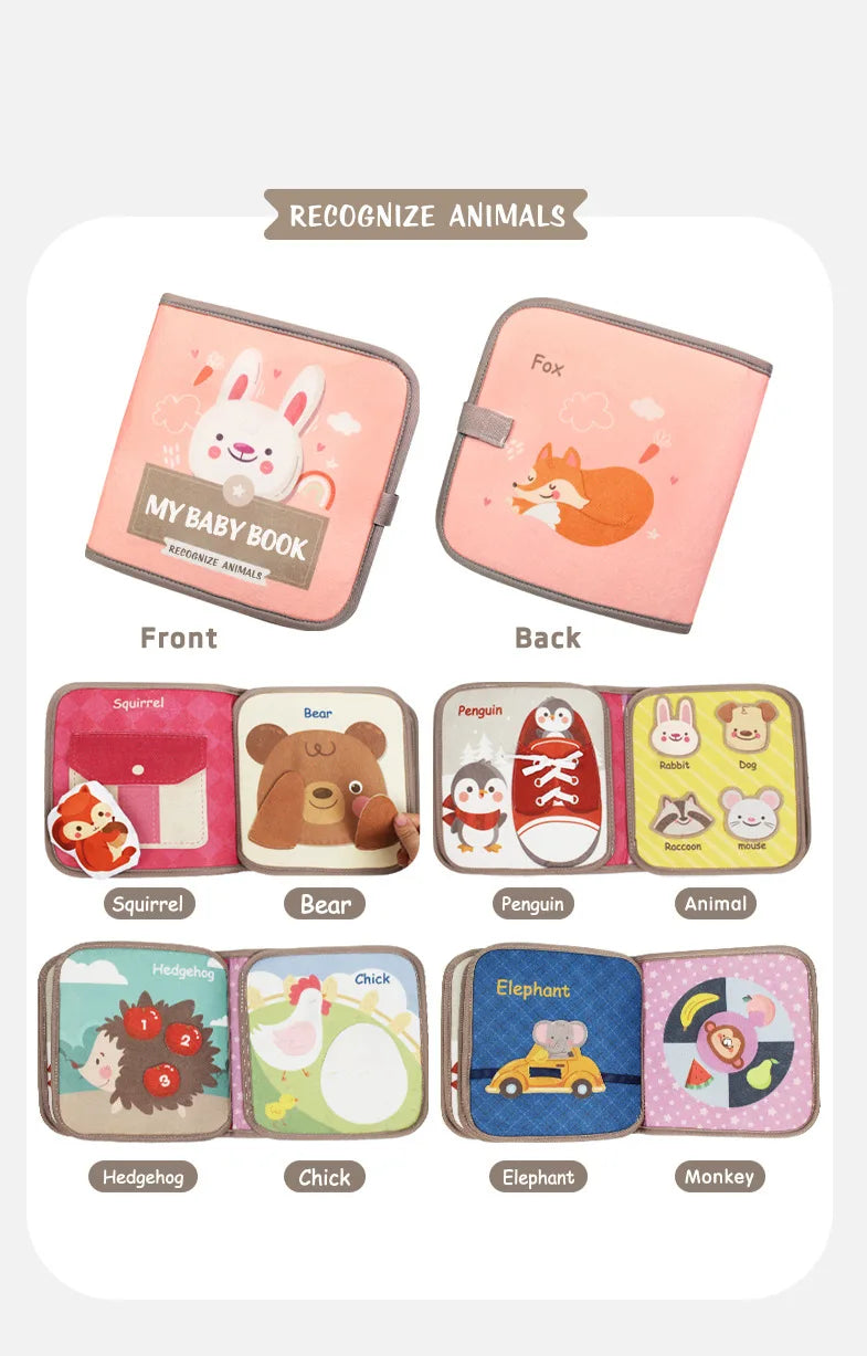 SnuggleLearn™ Baby Soft Animal Book