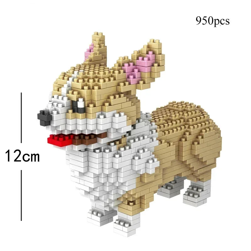 KNEW BUILT Dog Model Mini Building Block Toys