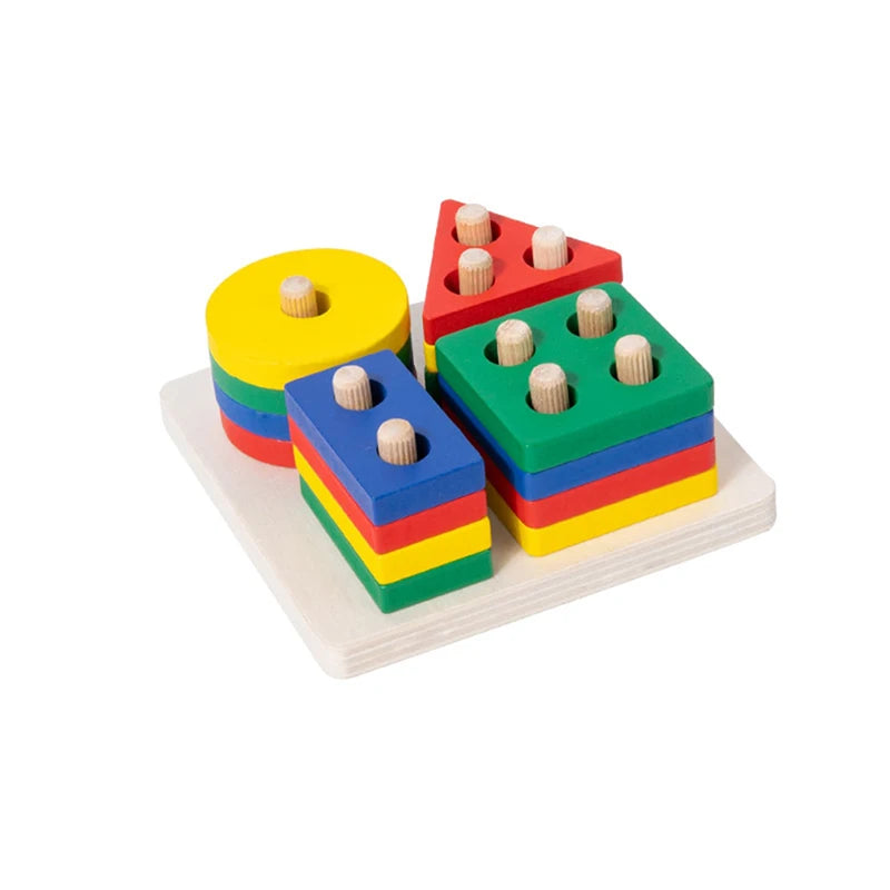 Montessori Master Stack & Sort Wooden Logic Board
