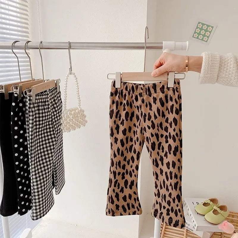 Girls Fashionable Flared Trousers