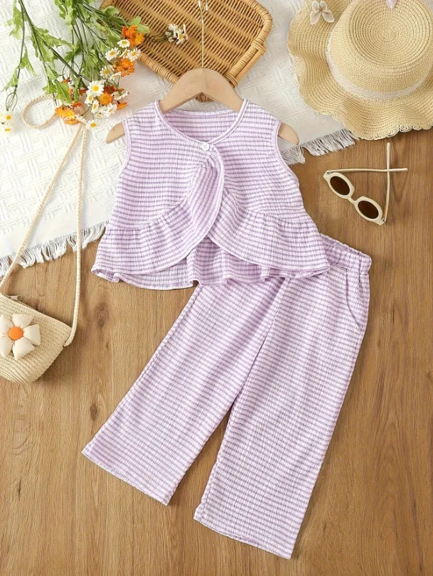 Cute Irregular Sleeveless Two-Piece