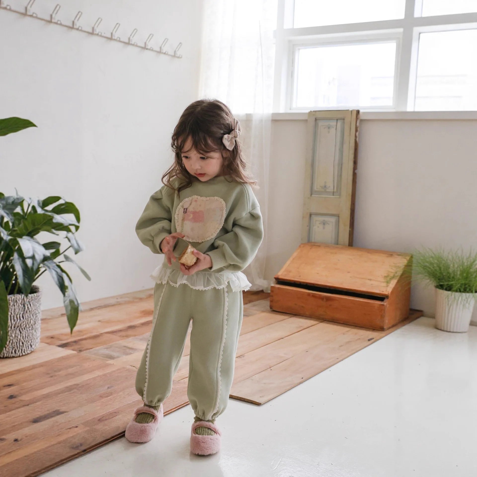 Velvet Thick Sweatshirt Set