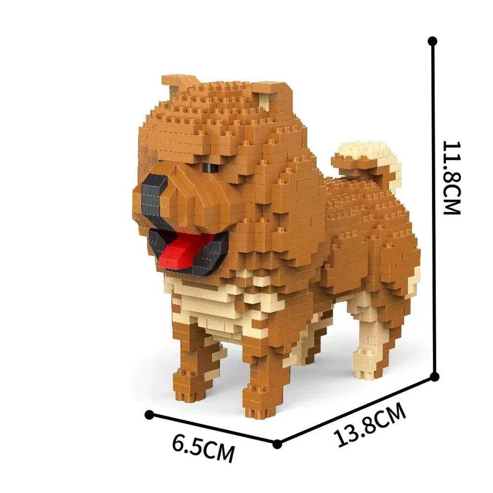 KNEW BUILT Dog Model Mini Building Block Toys