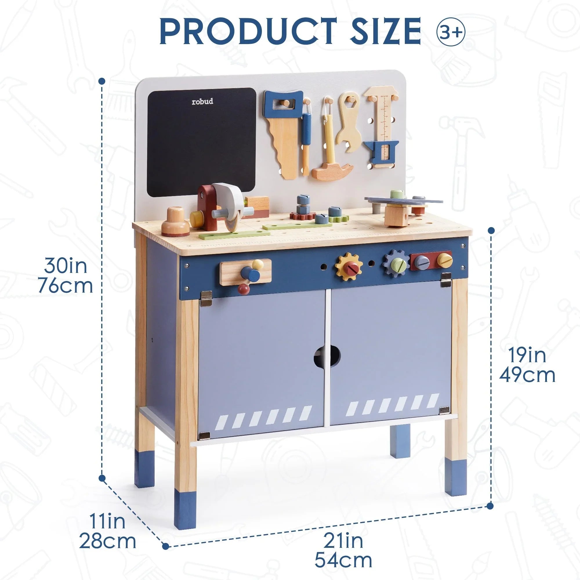 Little Builder Wooden Tool Bench