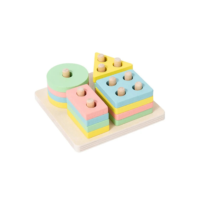 Montessori Master Stack & Sort Wooden Logic Board