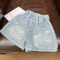Denim Bow Shorts