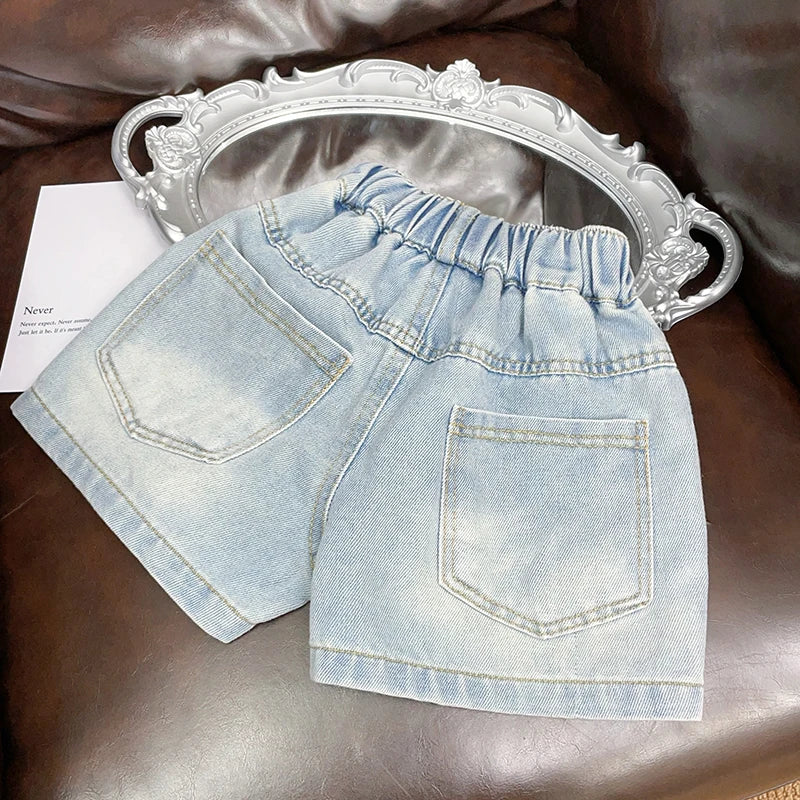 Denim Bow Shorts