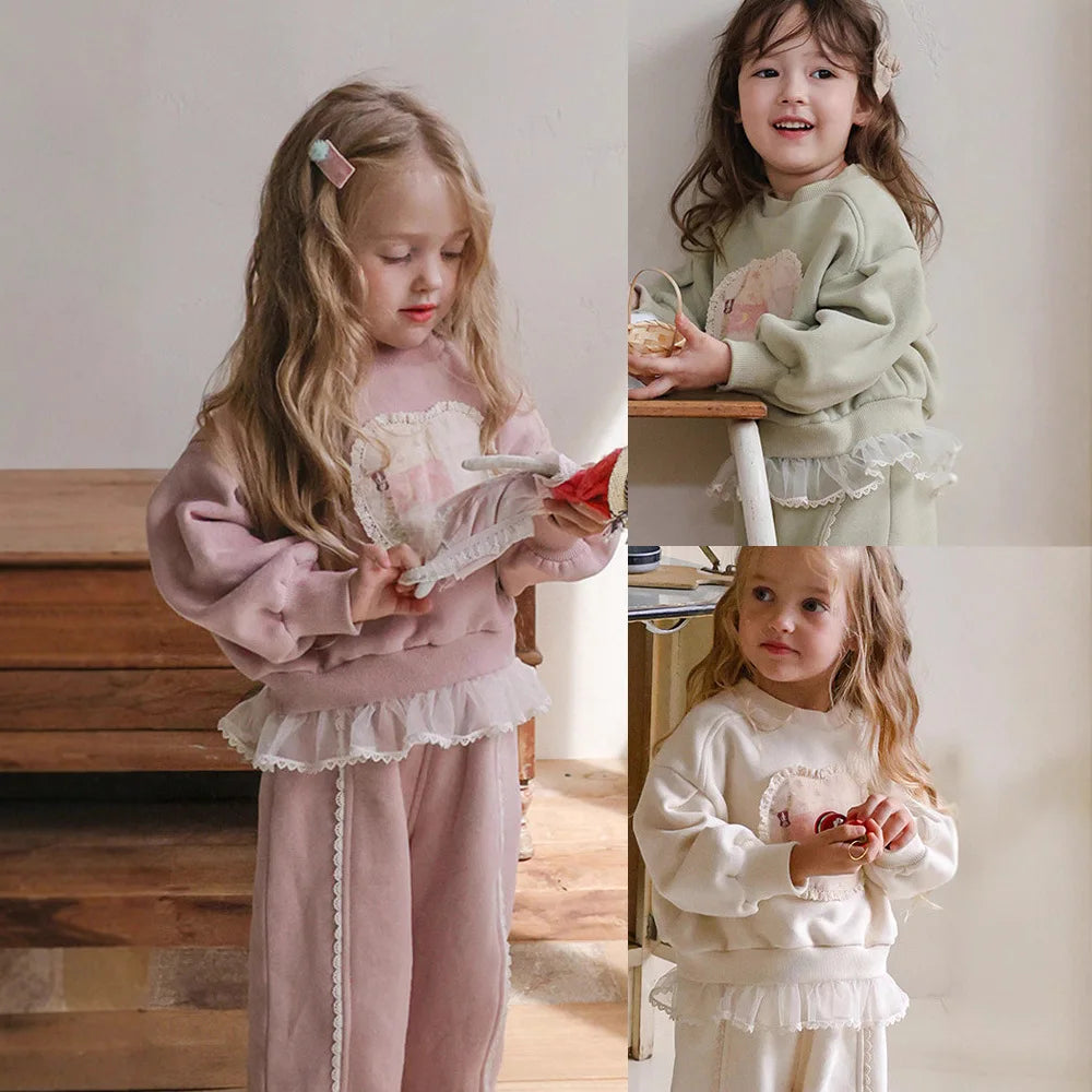 Velvet Thick Sweatshirt Set