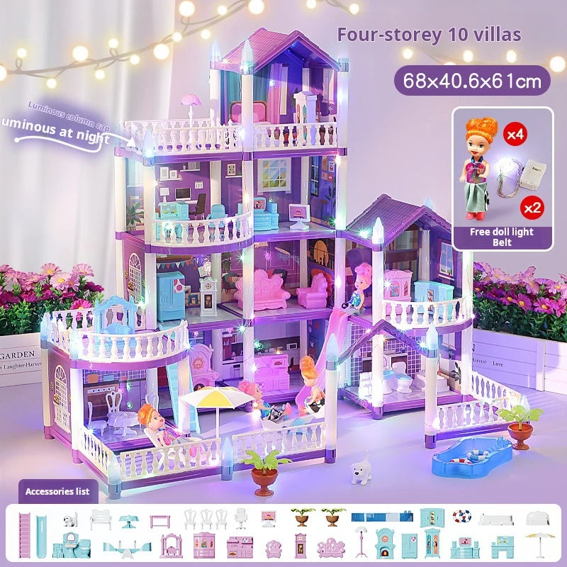 Royal Glow Princess Mansion DIY Playset