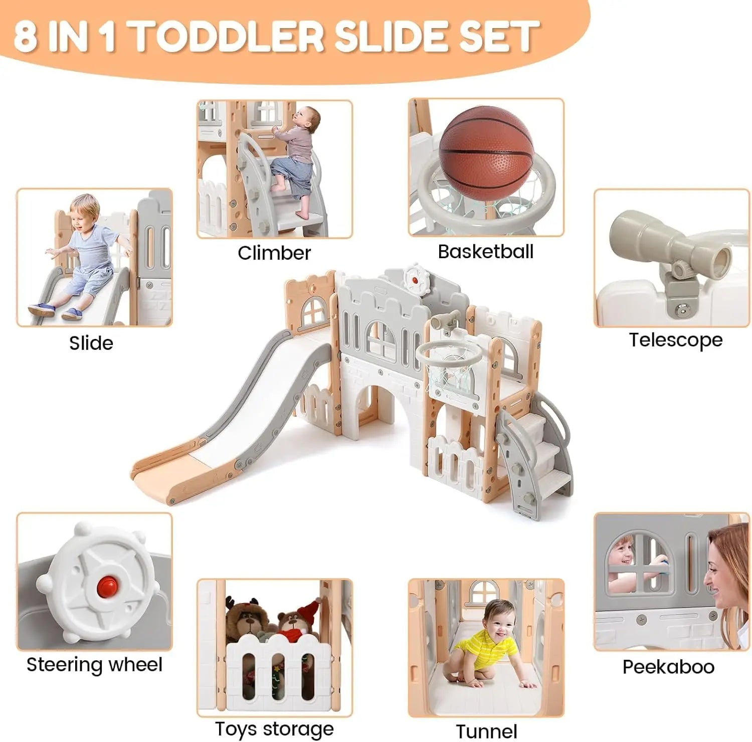 Castle Quest 8-in-1 Activity Slide Set